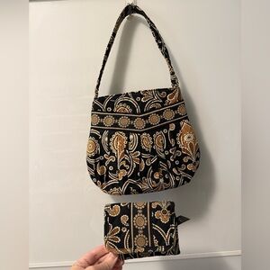 Vera Bradley Cafe Latte Hobo Bag & Wallet